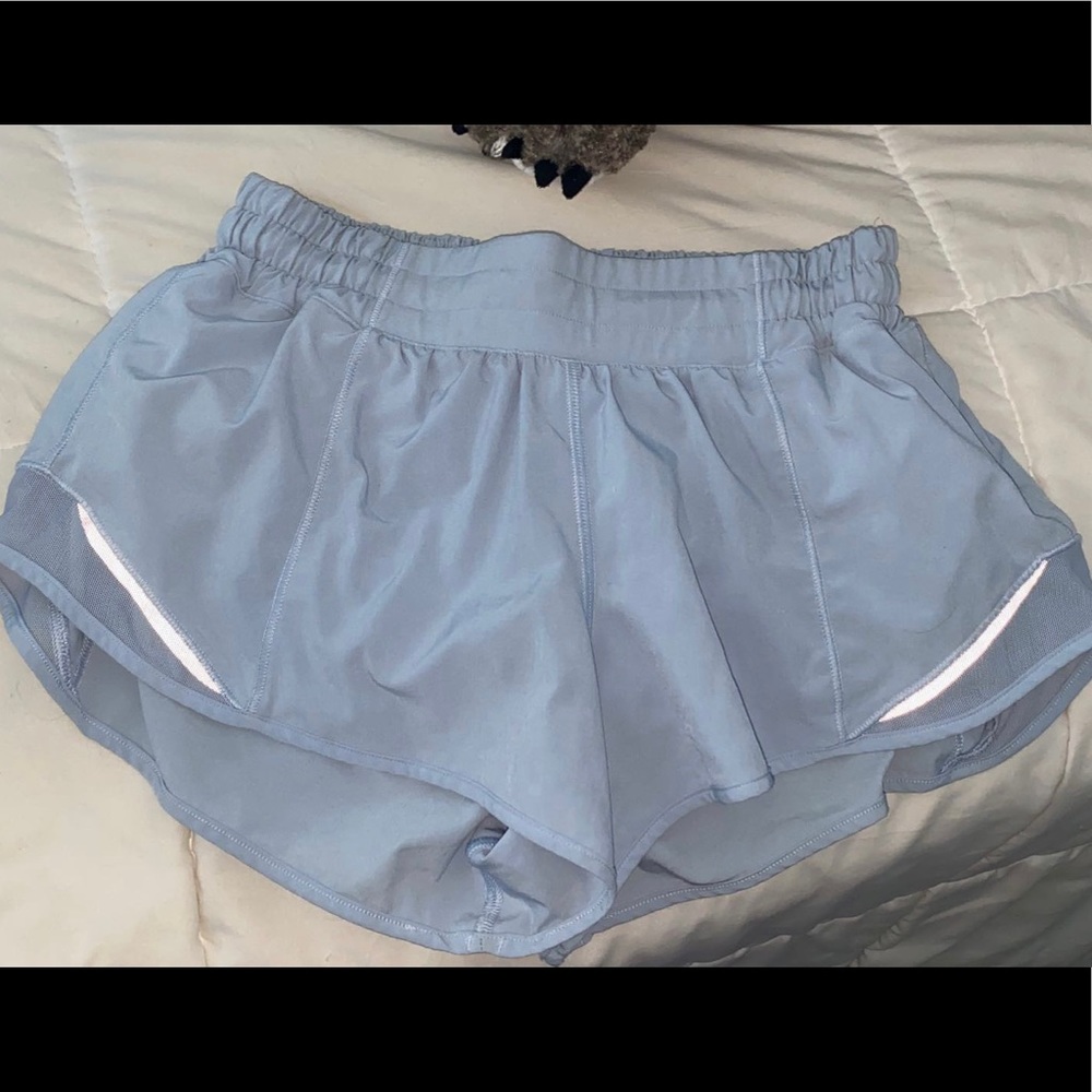 light blue lululemon shorts
